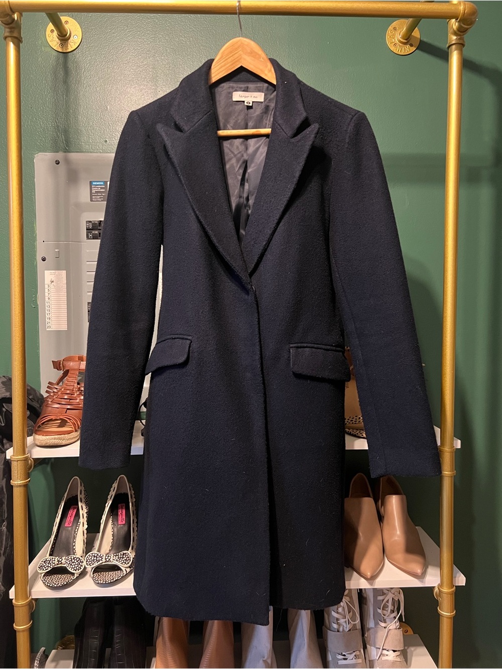 Harper + Me Midnight Navy Wool Pea Coat